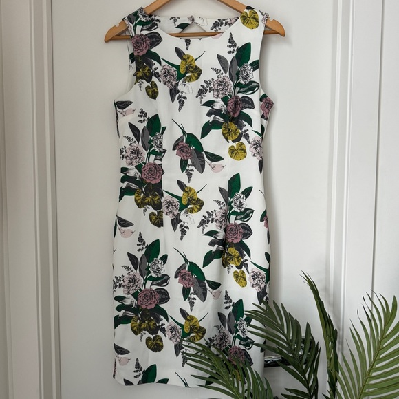 H&M Sleeveless Floral Beaded A-Line Dress - Picture 1 of 9